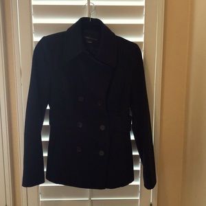 Fitted Navy Peacoat
